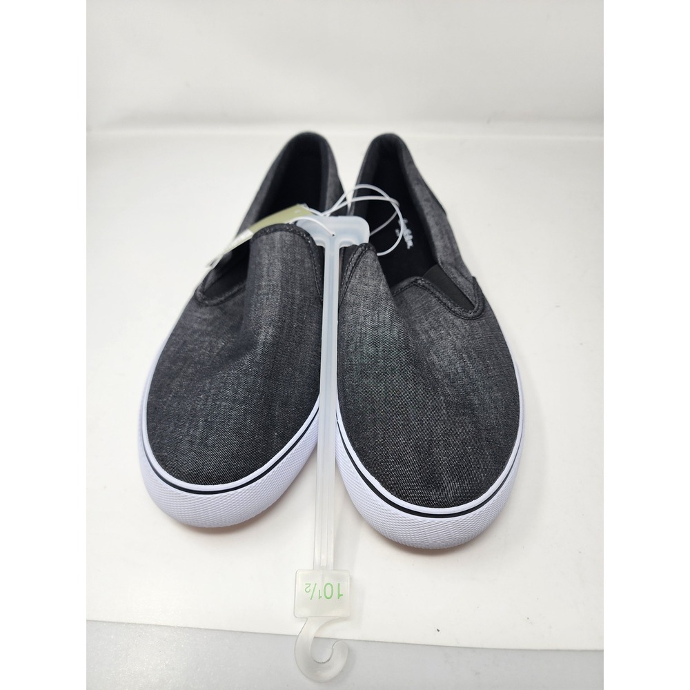 Goodfellow & Co Mens Low Top Slip On Sneakers Gray Canvas Casual Size 10.5